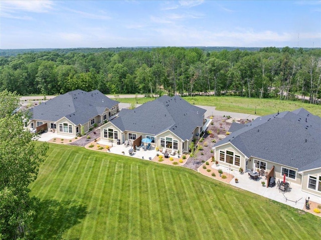 7496 Fairway Ln, Breezy Point, MN 56472 - view from above of property with a heavily wooded area