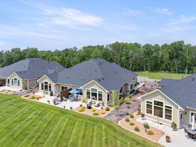 7496 Fairway Ln, Breezy Point, MN 56472 - rear view of property featuring a patio area and a yard