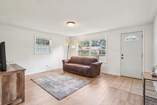 1524 Arlington Ave E, Saint Paul, MN 55106 - entryway with light wood finished floors, plenty of natural light, and a textured ceiling