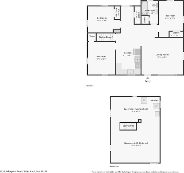 1524 Arlington Ave E, Saint Paul, MN 55106 - view of property floor plan