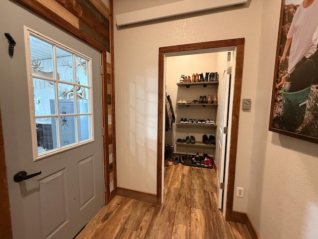 2771 271st Ave, Madison, MN 56256 - entryway featuring wood finished floors and baseboards