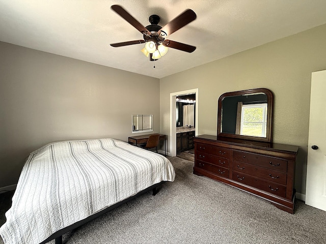 2771 271st Ave, Madison, MN 56256 - carpeted bedroom with ensuite bath and ceiling fan
