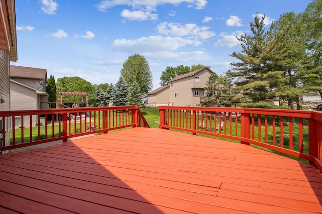 10344 Fox Run Rd, Woodbury, MN 55129 - view of wooden deck