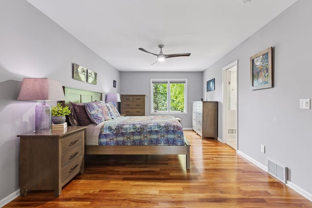 5921 Creek Pt, Minnetonka, MN 55345 - bedroom featuring light wood finished floors, baseboards, and a ceiling fan