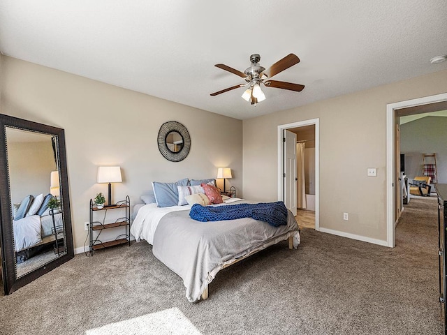 1308 Timber Ln, Buffalo, MN 55313 - carpeted bedroom with baseboards and a ceiling fan
