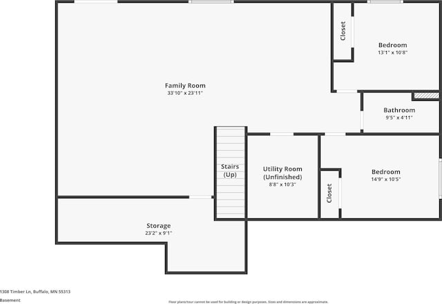 1308 Timber Ln, Buffalo, MN 55313 - view of property floor plan