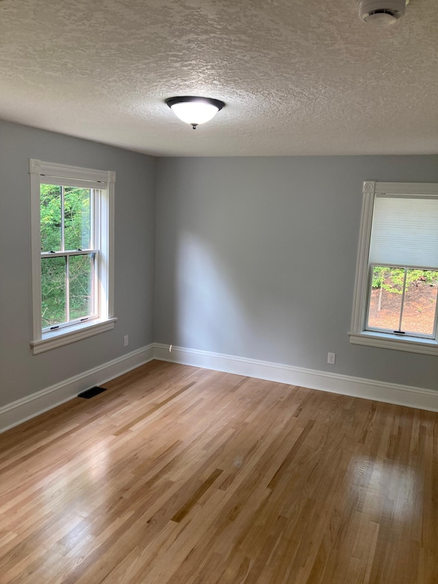 112 Harriet St S, Stillwater, MN 55082 - unfurnished room with light wood-type flooring, baseboards, a textured ceiling, and a smoke detector