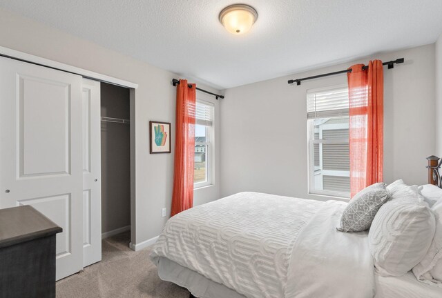 5322 94th Ln N, Brooklyn Park, MN 55443 - bedroom featuring light carpet, a closet, and baseboards