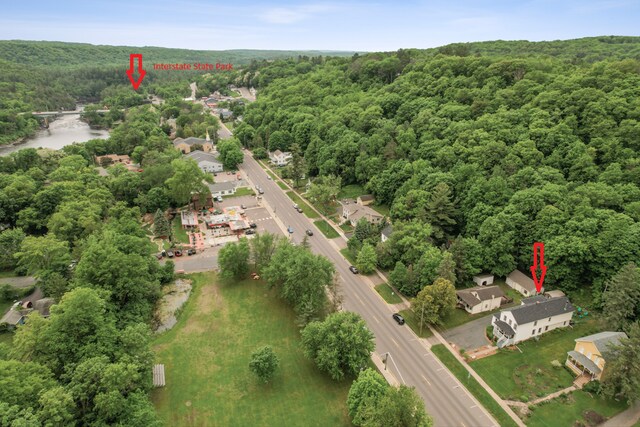 631 Bench St, Taylors Falls, MN 55084 - drone / aerial view of a forest
