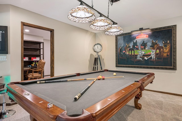 11883 Flanders Cir NE, Blaine, MN 55449 - rec room with carpet and billiards table