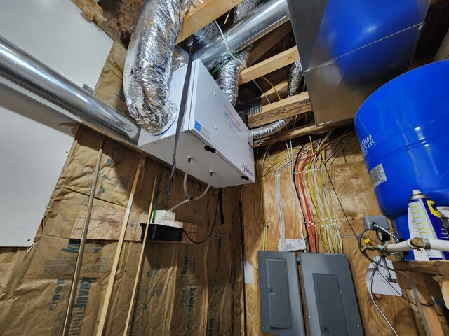 26575 US-71, Arago Twp, MN 56470 - utility room with electric panel and a heating unit