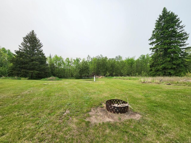 26575 US-71, Arago Twp, MN 56470 - view of grassy yard featuring an outdoor fire pit