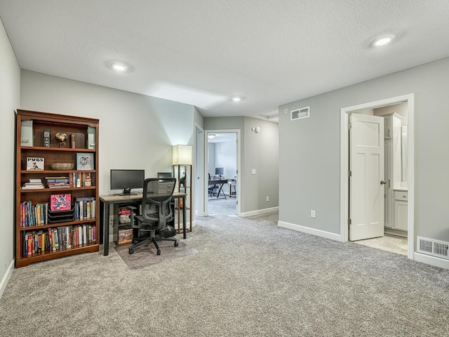 1211 Lower 143rd St E, Rosemount, MN 55068 - office space with carpet flooring, a textured ceiling, baseboards, and recessed lighting