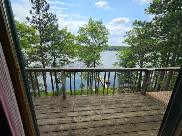 24429 Camp Lake Rd, Garrison, MN 56401 - deck with a water view