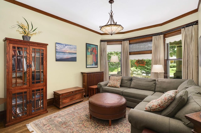 880 Fairmount Ave, Saint Paul, MN 55105 - living room with wood finished floors and crown molding