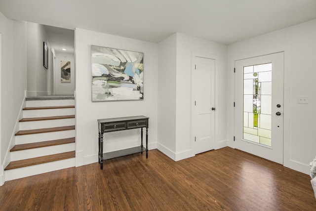 2307 Sherwood Cir, Bloomington, MN 55431 - entrance foyer with wood finished floors, stairs, and baseboards