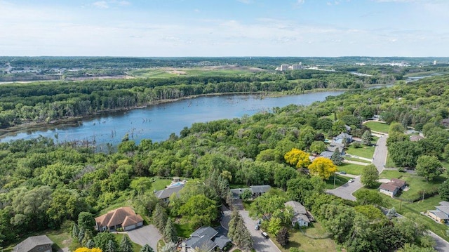 2307 Sherwood Cir, Bloomington, MN 55431 - aerial overview of property's location featuring a large body of water and a forest