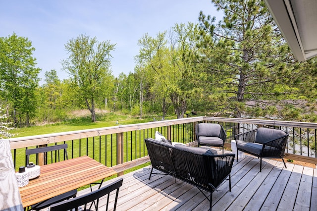 315 Pleasant View Rd, Duluth, MN 55803 - deck with an outdoor hangout area and a yard