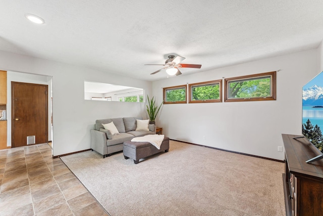 8400 Virginia Cir S, Saint Louis Park, MN 55426 - living area with a ceiling fan and baseboards