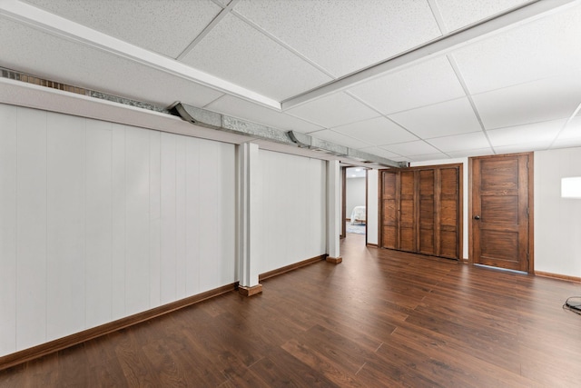 8400 Virginia Cir S, Saint Louis Park, MN 55426 - finished basement with a drop ceiling, wood finished floors, and baseboards