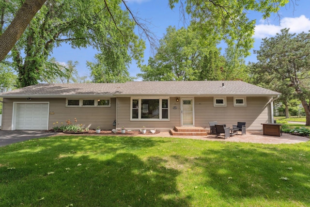8400 Virginia Cir S, Saint Louis Park, MN 55426 - view of front facade with an attached garage, a front yard, driveway, and roof with shingles