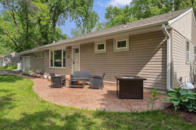 8400 Virginia Cir S, Saint Louis Park, MN 55426 - rear view of property featuring a patio area, a lawn, and central AC unit