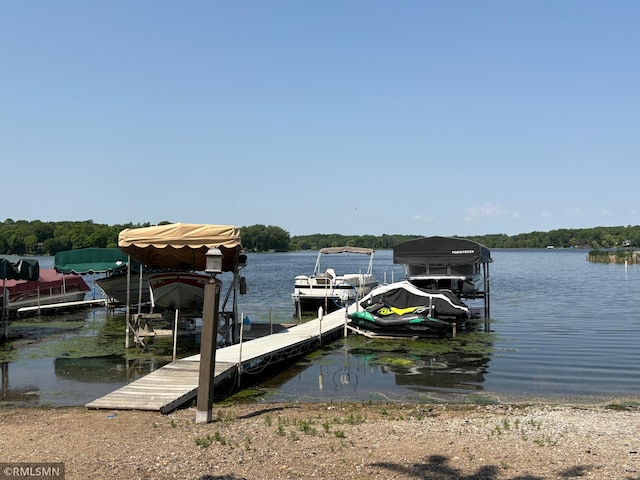 10255 Nevens Ave NW Unit 50, South Haven, MN 55382 - dock featuring boat lift and a water view