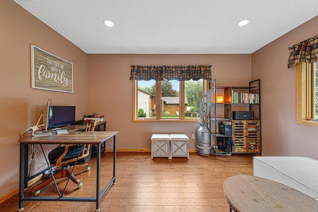 1525 21st Ave NW, Faribault, MN 55021 - office with hardwood / wood-style floors and recessed lighting