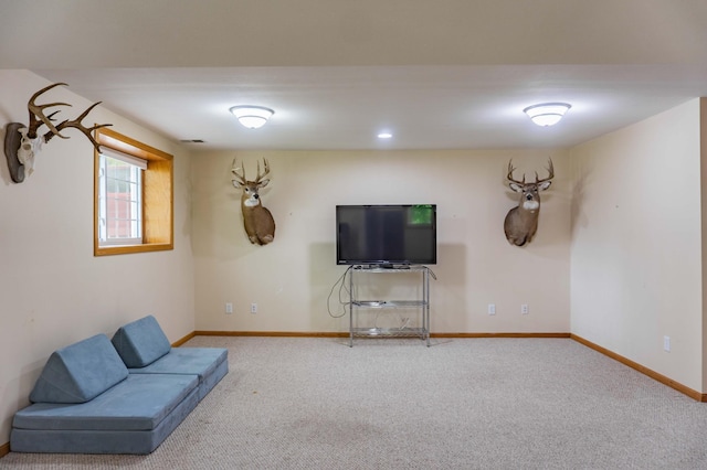 319 Casper Cir, Norwood Young America, MN 55368 - unfurnished living room featuring carpet floors and baseboards