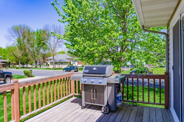 319 Casper Cir, Norwood Young America, MN 55368 - wooden deck featuring a residential view and a yard