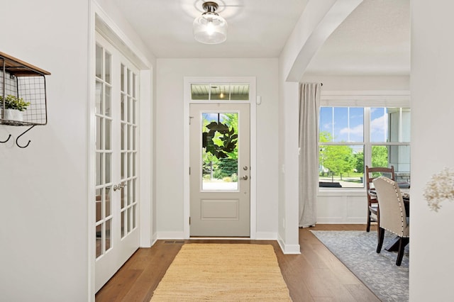 16632 Early Dawn Trl, Lakeville, MN 55044 - foyer entrance featuring wood finished floors and baseboards