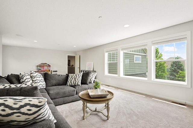 16632 Early Dawn Trl, Lakeville, MN 55044 - carpeted living room featuring baseboards and recessed lighting
