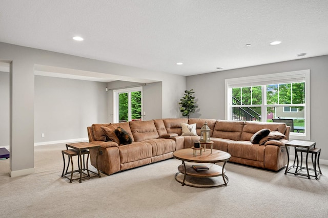 16632 Early Dawn Trl, Lakeville, MN 55044 - living room with carpet, recessed lighting, and baseboards