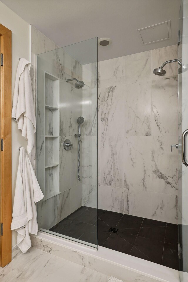 401 2nd St Unit 208, Minneapolis, MN 55401 - bathroom with a marble finish shower