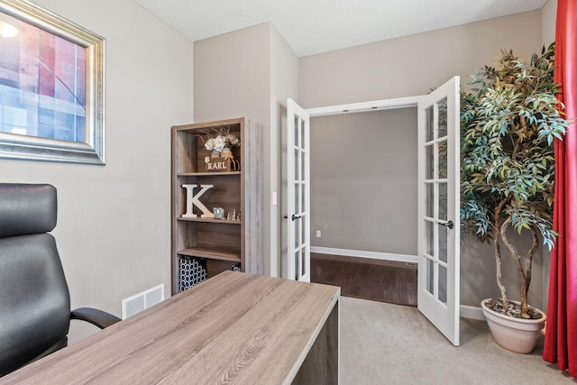 14143 Ailesbury Ave, Rosemount, MN 55068 - carpeted home office with french doors and baseboards