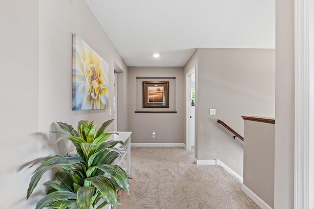 14143 Ailesbury Ave, Rosemount, MN 55068 - hall with an upstairs landing and carpet floors