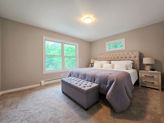 2710 Garden Ln, Mound, MN 55364 - carpeted bedroom featuring baseboard heating and baseboards