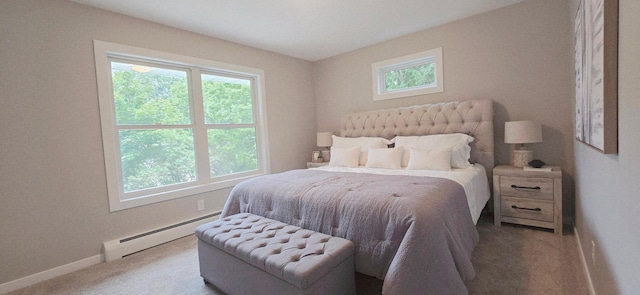 2710 Garden Ln, Mound, MN 55364 - carpeted bedroom with a baseboard radiator and baseboards