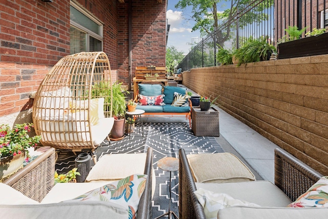 301 Clifton Ave Unit 1K, Minneapolis, MN 55403 - view of patio with an outdoor hangout area