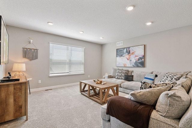 515 Goldenrod Trl, Waconia, MN 55387 - living area featuring light carpet, baseboards, and recessed lighting