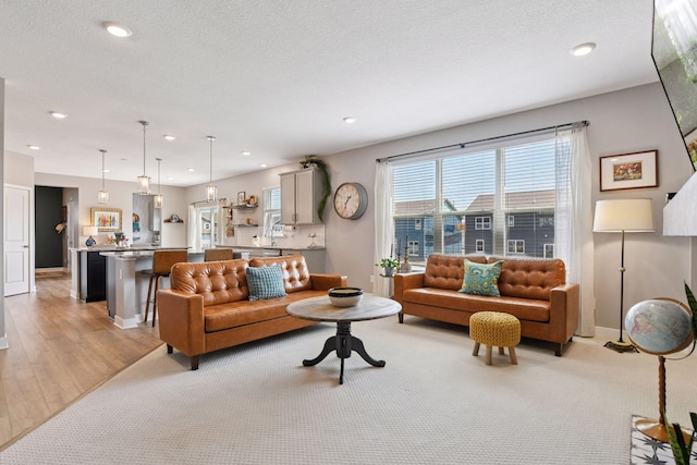515 Goldenrod Trl, Waconia, MN 55387 - living area featuring light wood-style flooring, recessed lighting, and baseboards