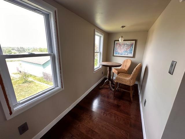 7 Shagawa Rd, Ely, MN 55731 - living area with baseboards and dark wood-style floors
