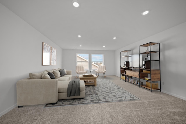 14648 105th Cir N, Maple Grove, MN 55369 - living room featuring carpet, recessed lighting, and baseboards