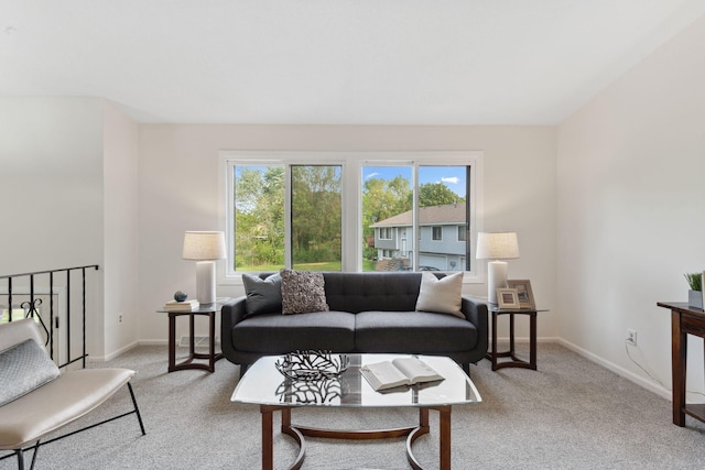 583 97th Ln NE, Blaine, MN 55434 - living area featuring carpet and baseboards