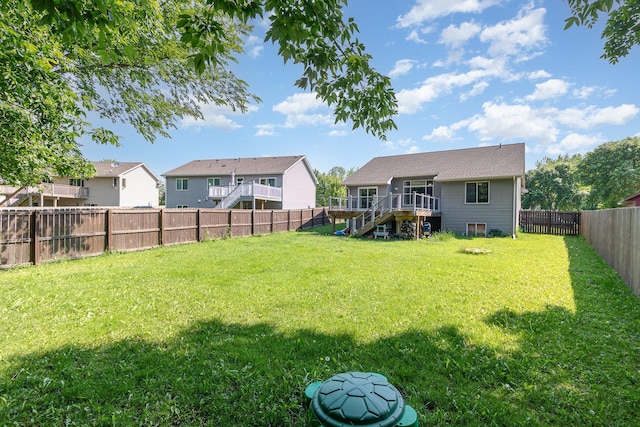 414 Bremen Pass, Waverly, MN 55390 - view of yard with stairs, a deck, and a residential view