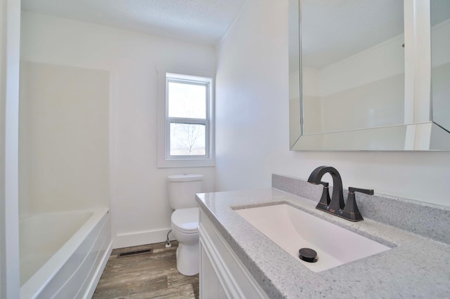 32736 203rd Ave, Clarissa, MN 56440 - full bath with wood finished floors, vanity, a bath, and a shower