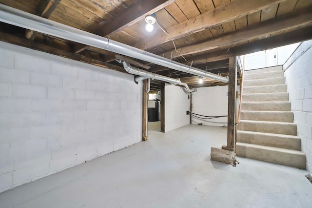 32736 203rd Ave, Clarissa, MN 56440 - unfinished below grade area featuring stairs