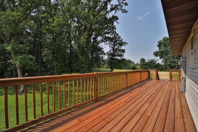 32736 203rd Ave, Clarissa, MN 56440 - deck featuring a lawn
