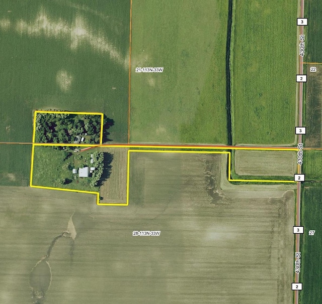 68005 County Road 3, Bandon Twp, MN 55332 - aerial view of property's location with property boundaries highlighted