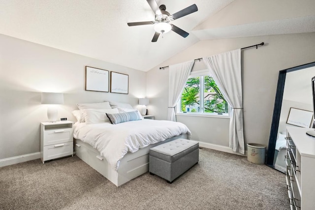 4417 Braddock Trl, Eagan, MN 55123 - bedroom featuring lofted ceiling, light colored carpet, baseboards, and ceiling fan